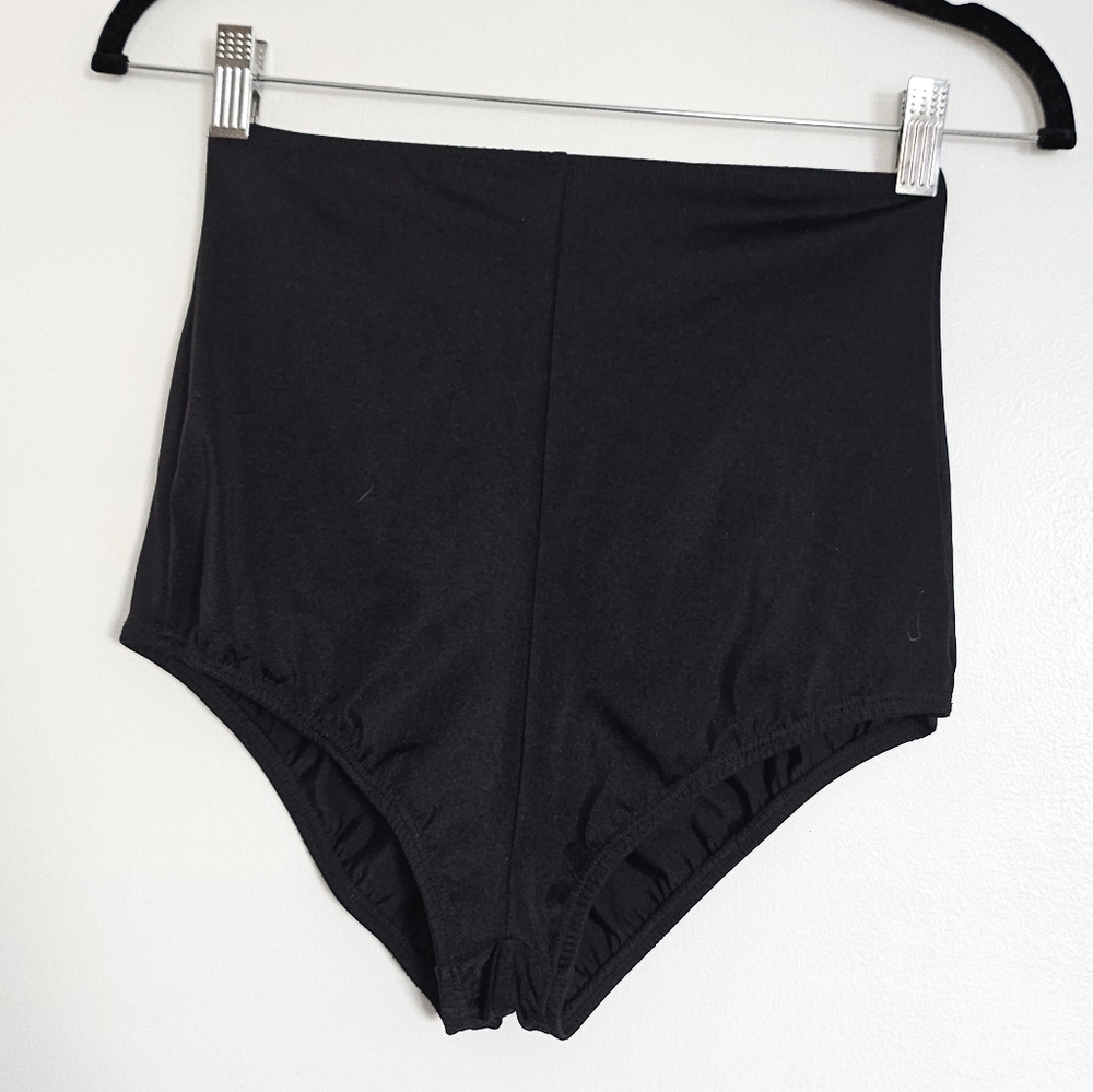 Black High-Waisted Dance Costume Shorts Briefs Cosplay Halloween
